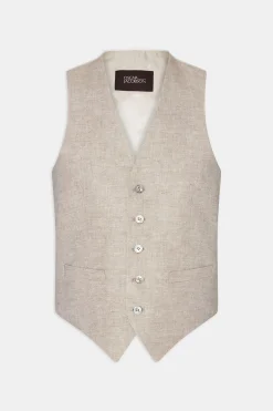 Regular Fit Linen Waistcoat