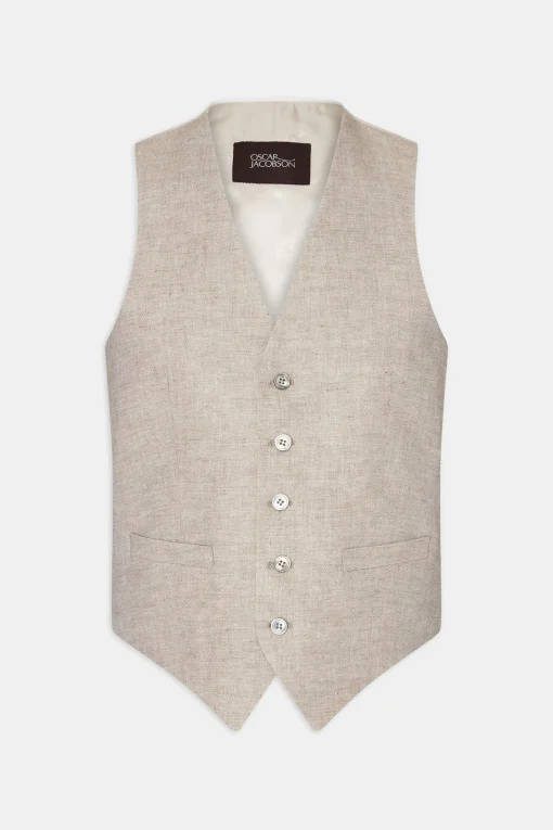 Regular Fit Linen Waistcoat