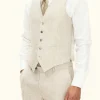 Regular Fit Linen Waistcoat