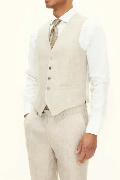 Regular Fit Linen Waistcoat