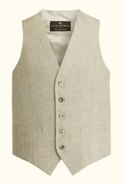 Regular Fit Linen Waistcoat