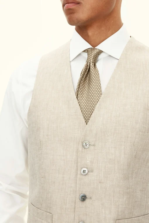 Regular Fit Linen Waistcoat
