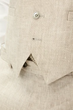 Regular Fit Linen Waistcoat