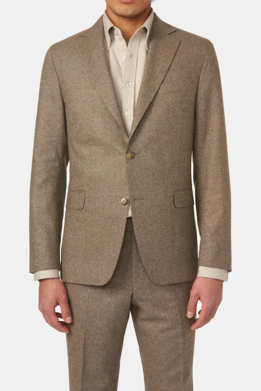 Regular Fit Microstructure Blazer