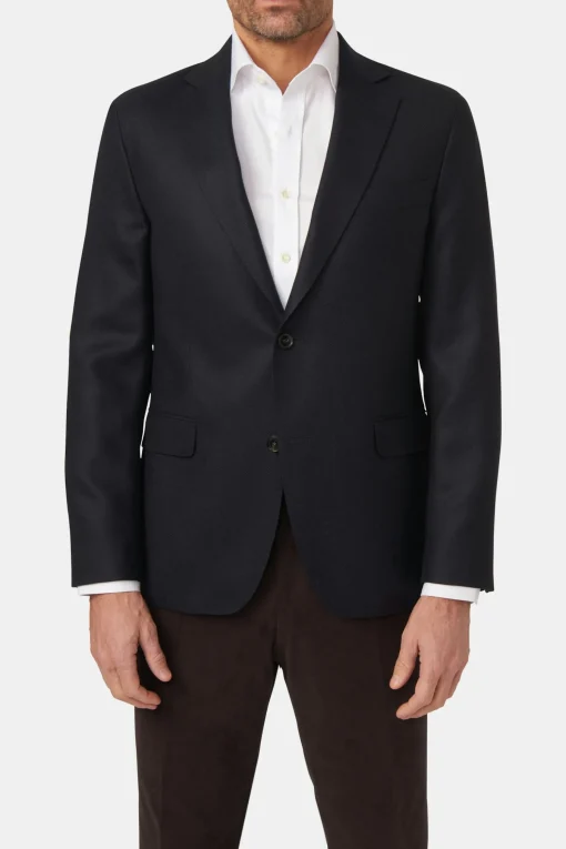 Regular Fit Microstructure Blazer