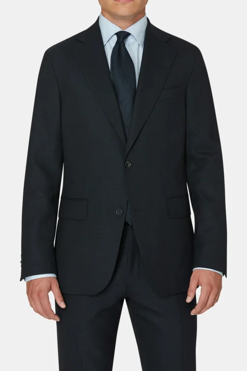 Regular Fit Microstructure Blazer