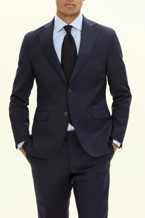 Regular Fit Microstructure Blazer