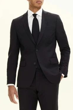 Regular Fit Microstructure Blazer