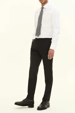 Regular Fit Microstructure Trousers