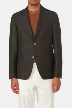 Regular Fit Microstructure Blazer