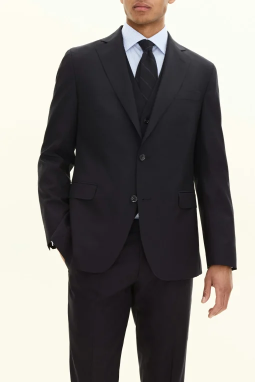 Regular Fit Microstructure Blazer
