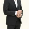 Regular Fit Microstructure Blazer