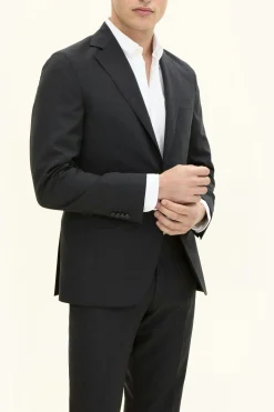 Regular Fit Microstructure Blazer