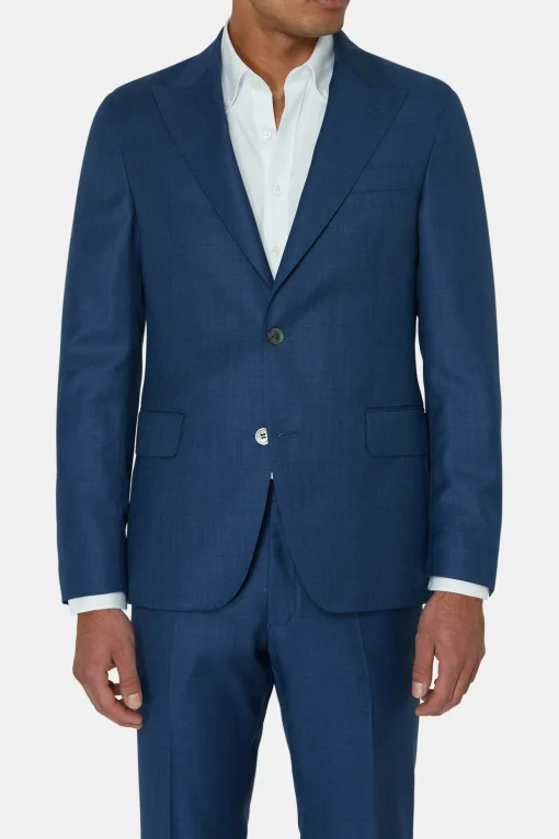 Regular Fit Microstructure Blazer