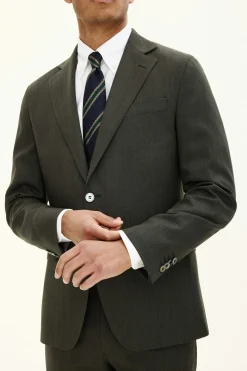 Regular Fit Microstructure Blazer