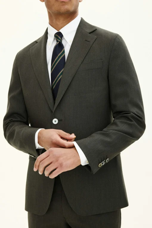 Regular Fit Microstructure Blazer