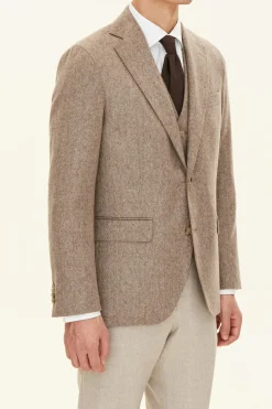 Regular Fit Microstructure Blazer