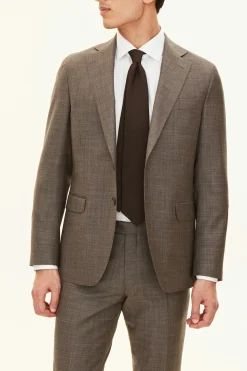 Regular Fit Microstructure Blazer