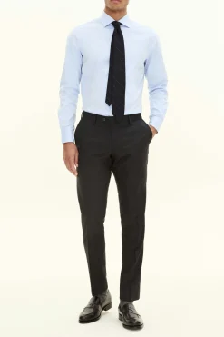Regular Fit Microstructure Trousers