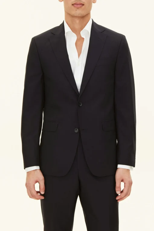 Regular Fit Microstructure Blazer
