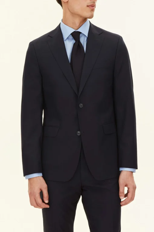 Regular Fit Microstructure Blazer