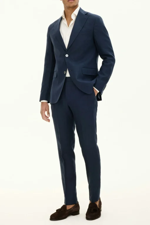 Regular Fit Microstructure Blazer
