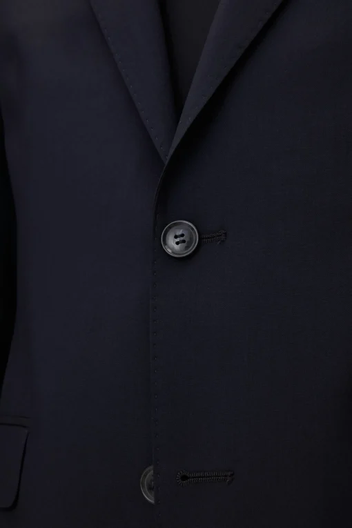 Regular Fit Microstructure Blazer