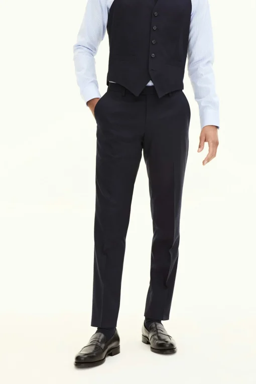 Regular Fit Microstructure Trousers