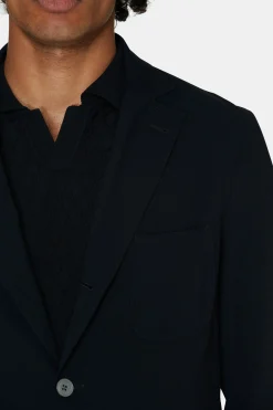 Regular Fit Microstructure Blazer