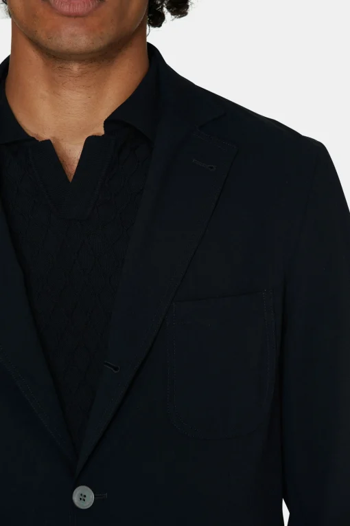 Regular Fit Microstructure Blazer