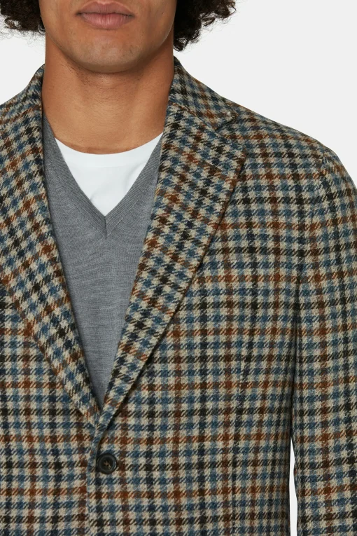 Regular Fit Microstructure Blazer