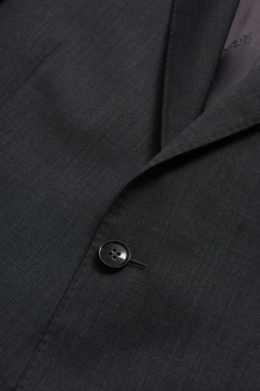 Regular Fit Microstructure Blazer