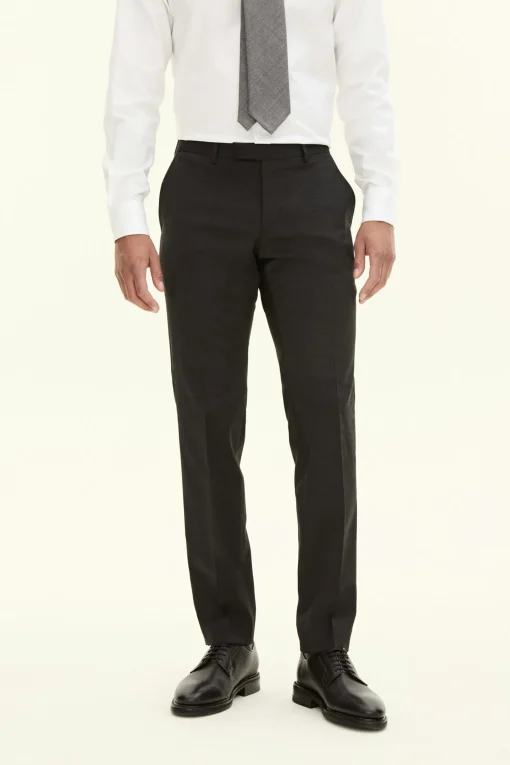 Regular Fit Microstructure Trousers