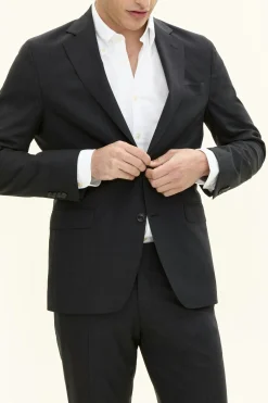 Regular Fit Microstructure Blazer