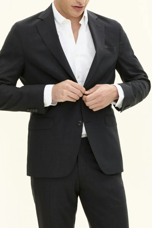 Regular Fit Microstructure Blazer