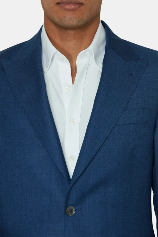 Regular Fit Microstructure Blazer