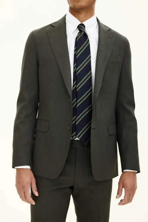 Regular Fit Microstructure Blazer