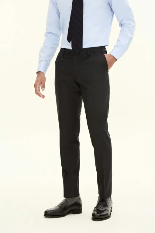 Regular Fit Microstructure Trousers