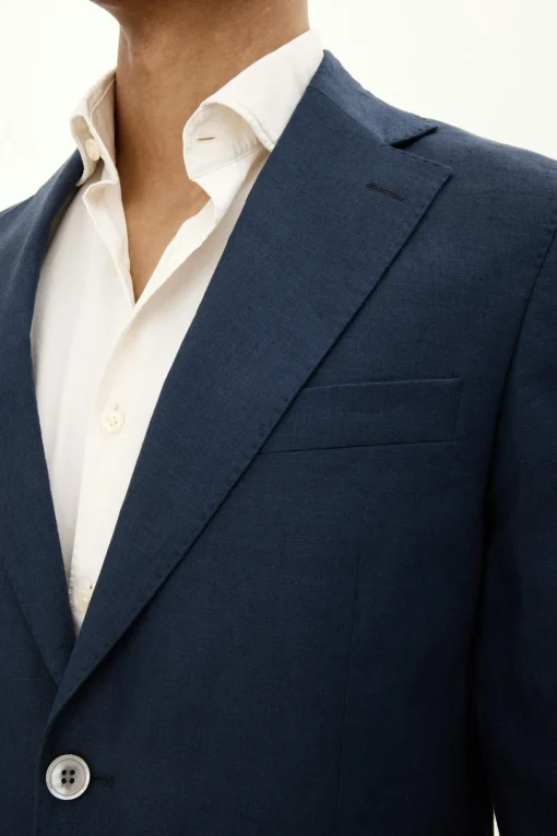 Regular Fit Microstructure Blazer