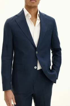 Regular Fit Microstructure Blazer