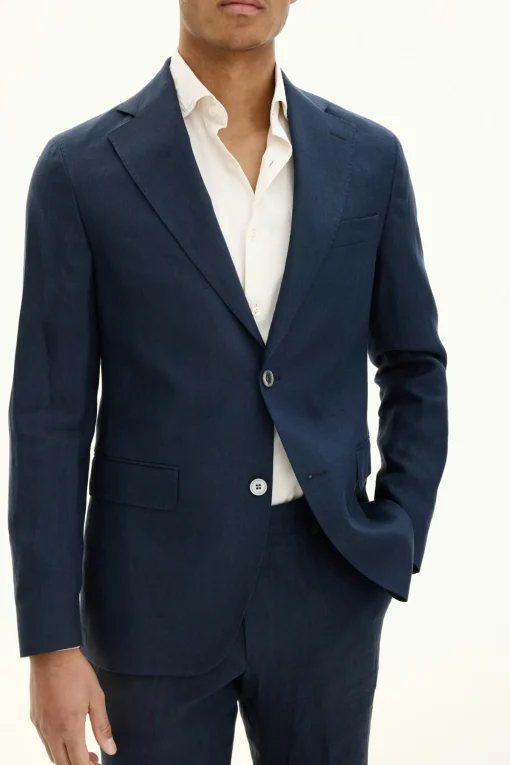 Regular Fit Microstructure Blazer