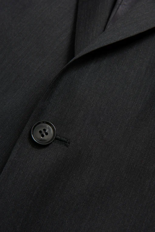 Regular Fit Microstructure Blazer