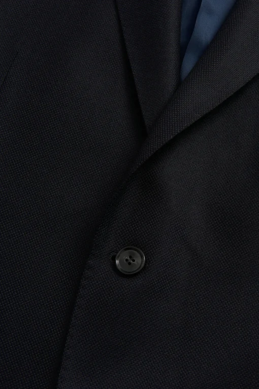 Regular Fit Microstructure Blazer
