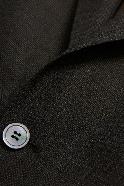 Regular Fit Microstructure Blazer
