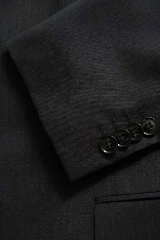 Regular Fit Microstructure Blazer