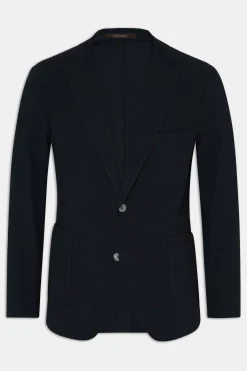 Regular Fit Microstructure Blazer