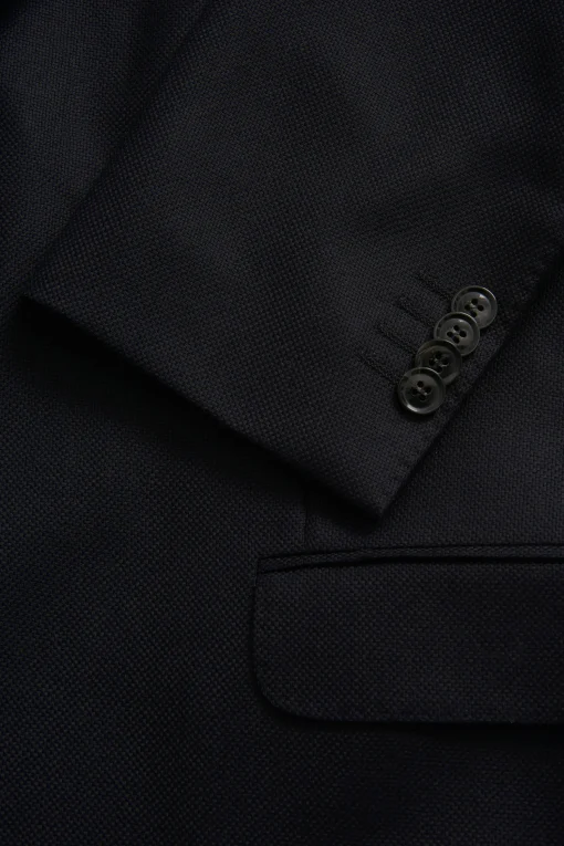 Regular Fit Microstructure Blazer