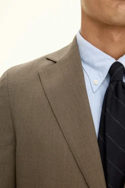 Regular Fit Microstructure Blazer