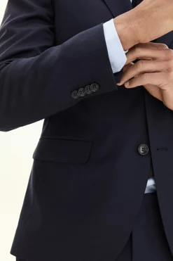 Regular Fit Microstructure Blazer