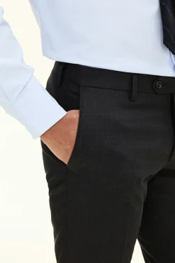 Regular Fit Microstructure Trousers